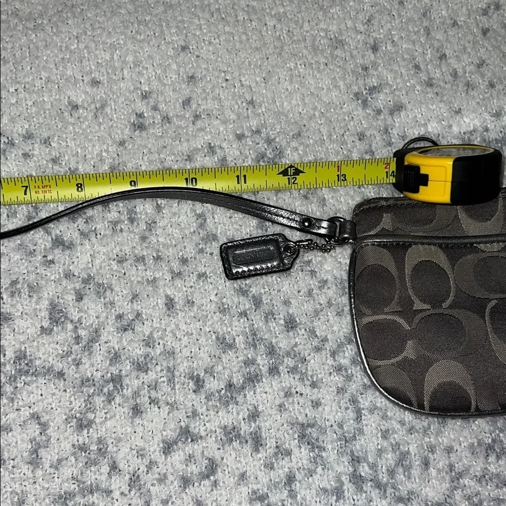 Coach Black and Gray Signature Wristlet